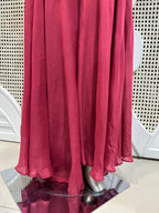 Wine Pink Embellished Kurta Sharara Set