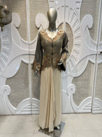 Charcoal Grey Embroidered Jacket Co-Ord Set