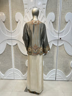 Charcoal Grey Embroidered Jacket Co-Ord Set