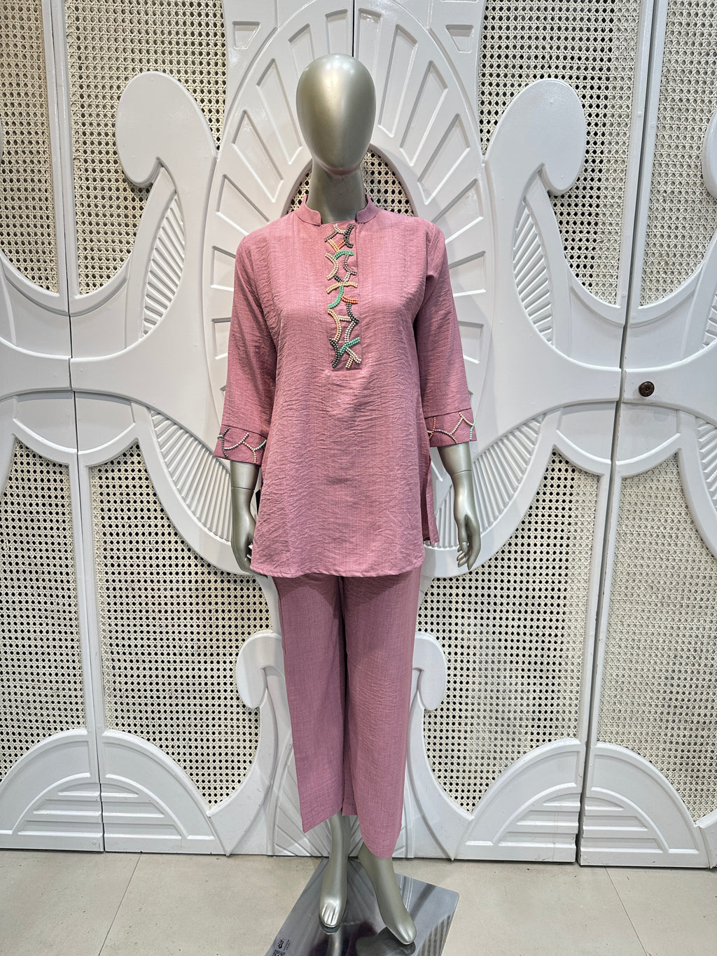 Dusty Rose Embellished Co-Ord Set