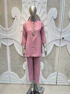 Dusty Rose Embellished Co-Ord Set