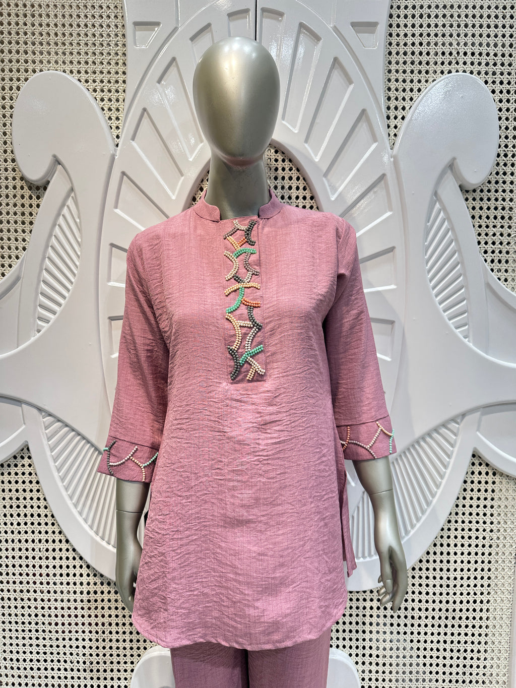 Dusty Rose Embellished Co-Ord Set