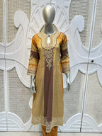Golden Mustard Embroidered Kurta Set
