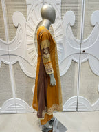 Golden Mustard Embroidered Kurta Set