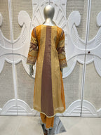 Golden Mustard Embroidered Kurta Set