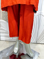 Rust Orange Embroidered Kurta Set with Gold Dupatta