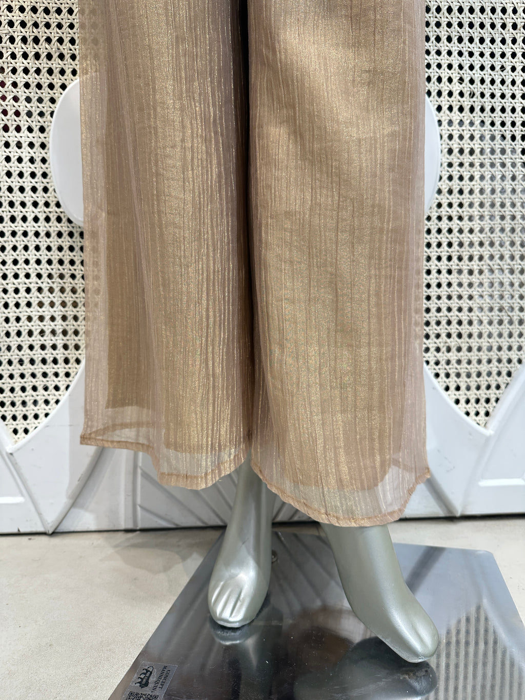 Champagne Beige Layered Embellished Co-Ord Set