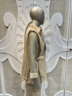 Champagne Beige Embellished Layered Co-Ord Set