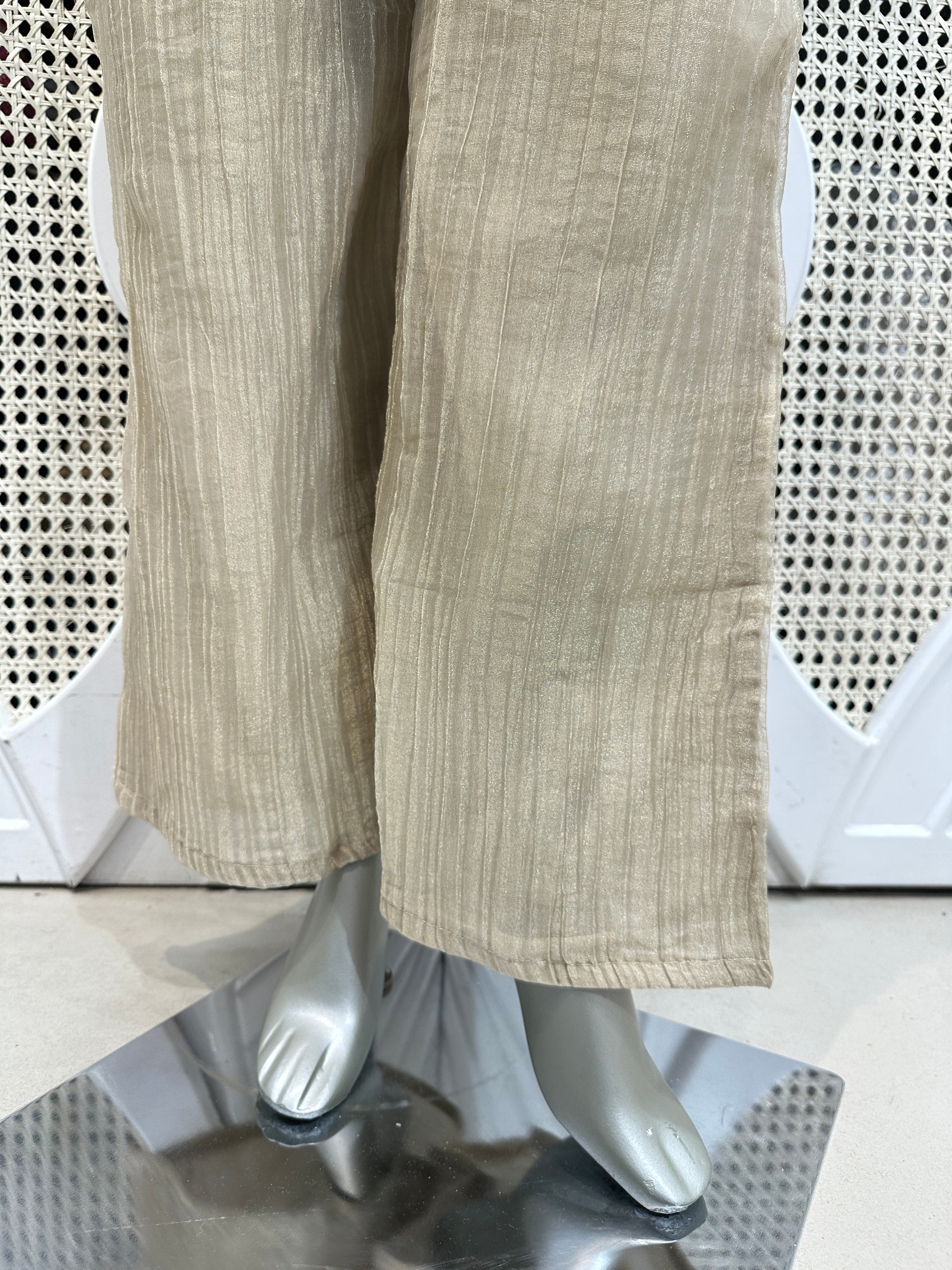 Champagne Beige Embellished Layered Co-Ord Set