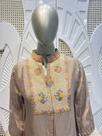 Mocha Brown Embellished Shirt Co-Ord Set