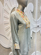 Sage Green Embellished Shirt Co-Ord Set