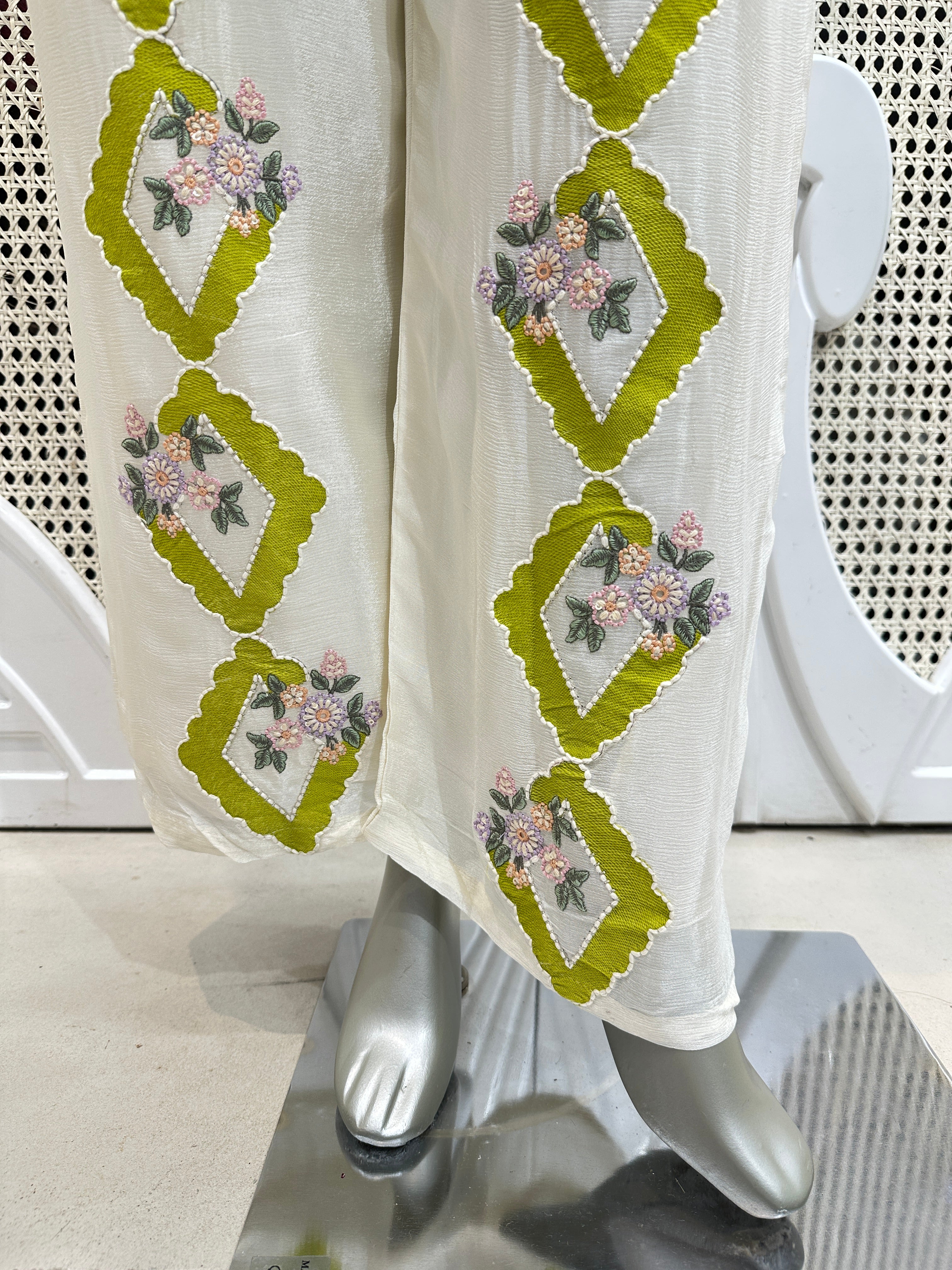 Lime Green Embellished Shirt Co-Ord Set